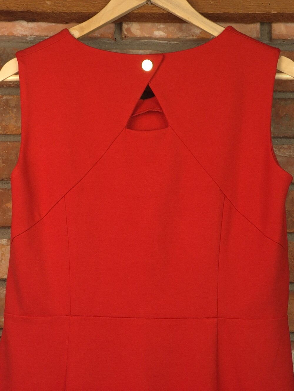 Talbots Red Sheath Dress Petite 14P Career Cocktail Wedding Guest Classic - Picture 5 of 9